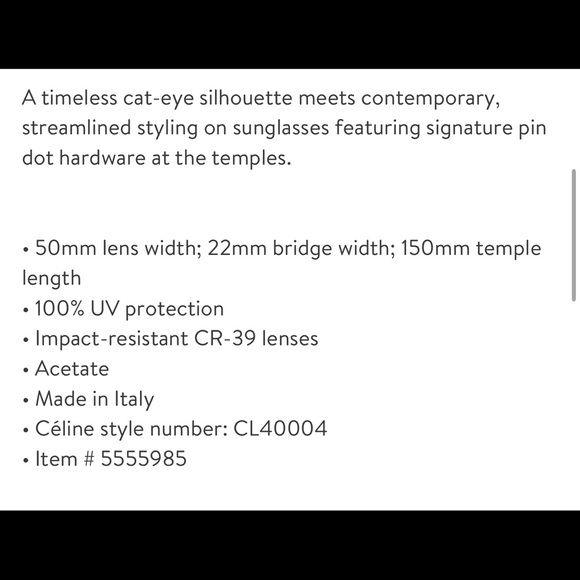 Celine Sunglasses - Picture 6 of 6